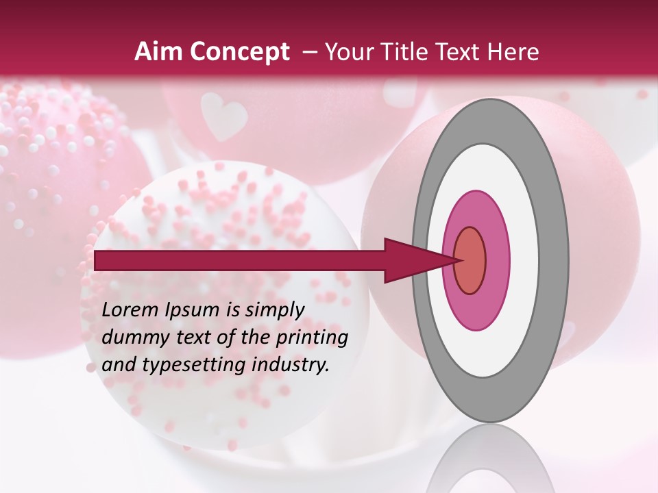 Valentine Heart Cake Pop PowerPoint Template