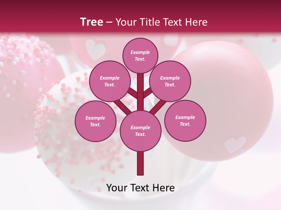 Valentine Heart Cake Pop PowerPoint Template