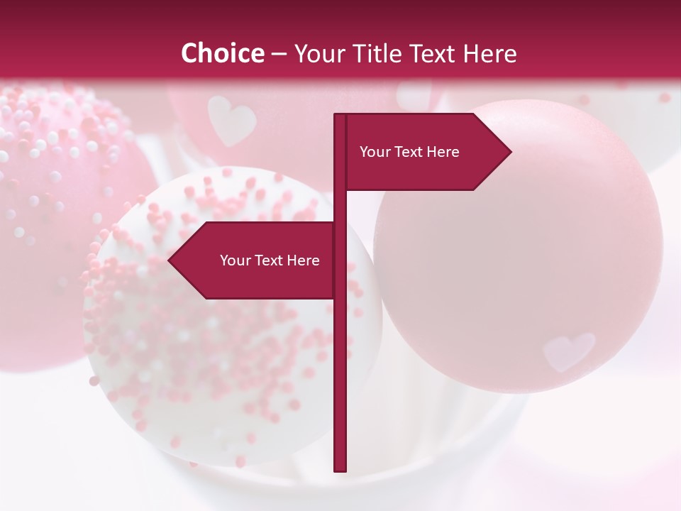 Valentine Heart Cake Pop PowerPoint Template
