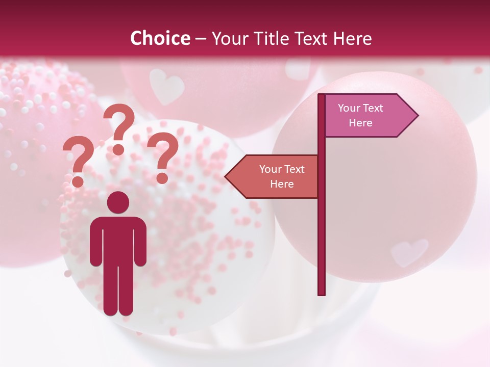 Valentine Heart Cake Pop PowerPoint Template