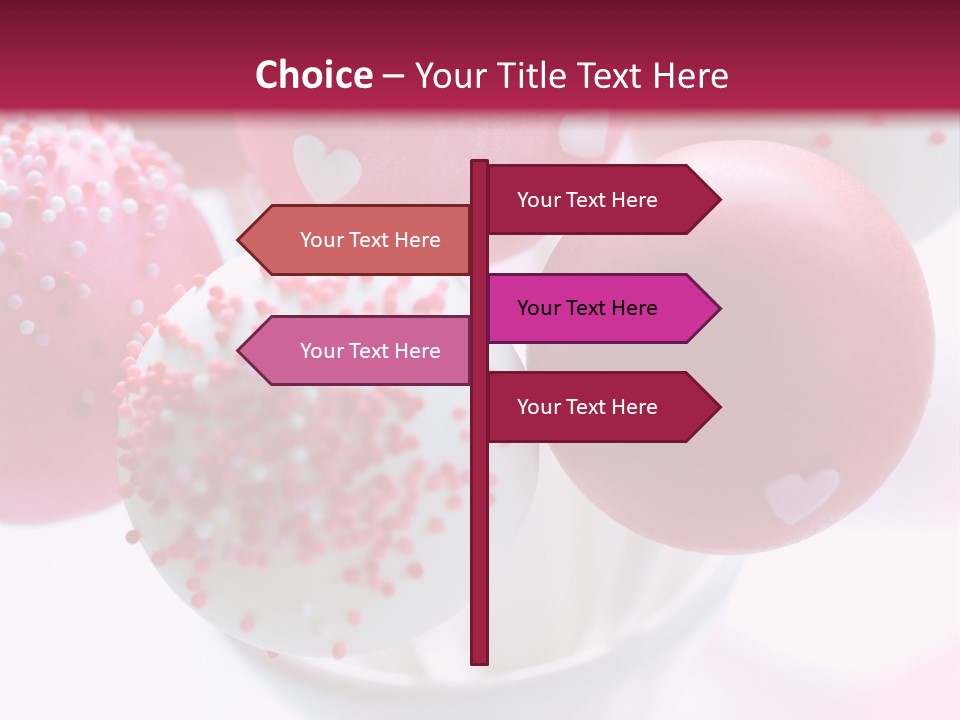 Valentine Heart Cake Pop PowerPoint Template