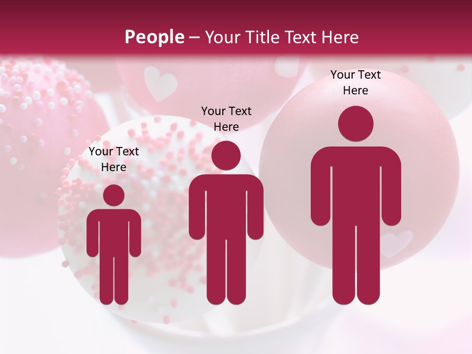 Valentine Heart Cake Pop PowerPoint Template