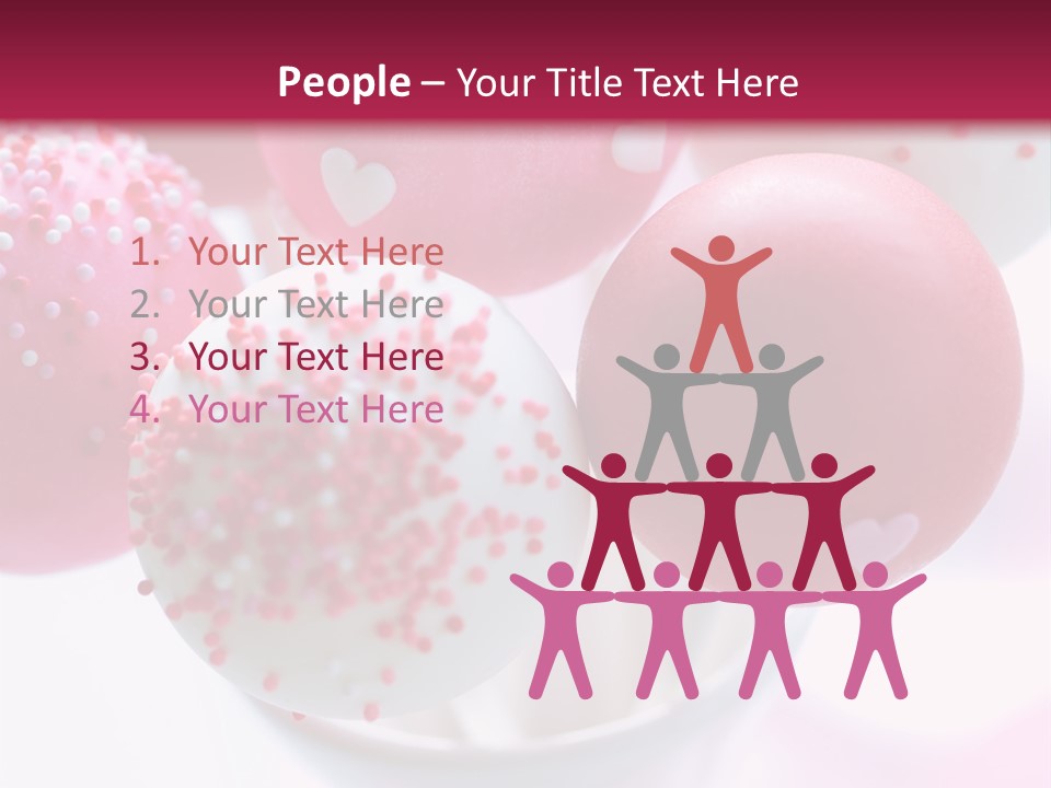 Valentine Heart Cake Pop PowerPoint Template