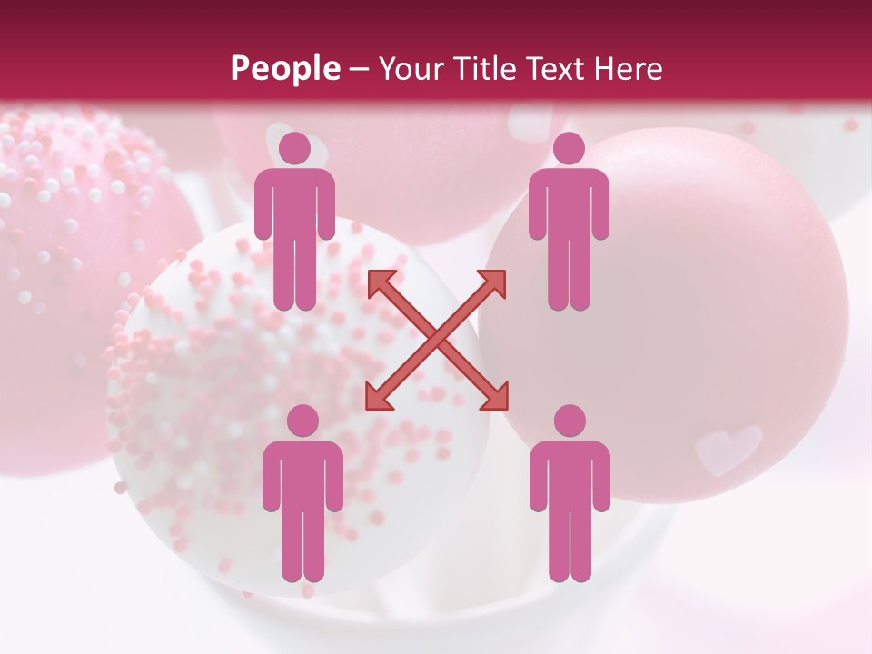 Valentine Heart Cake Pop PowerPoint Template