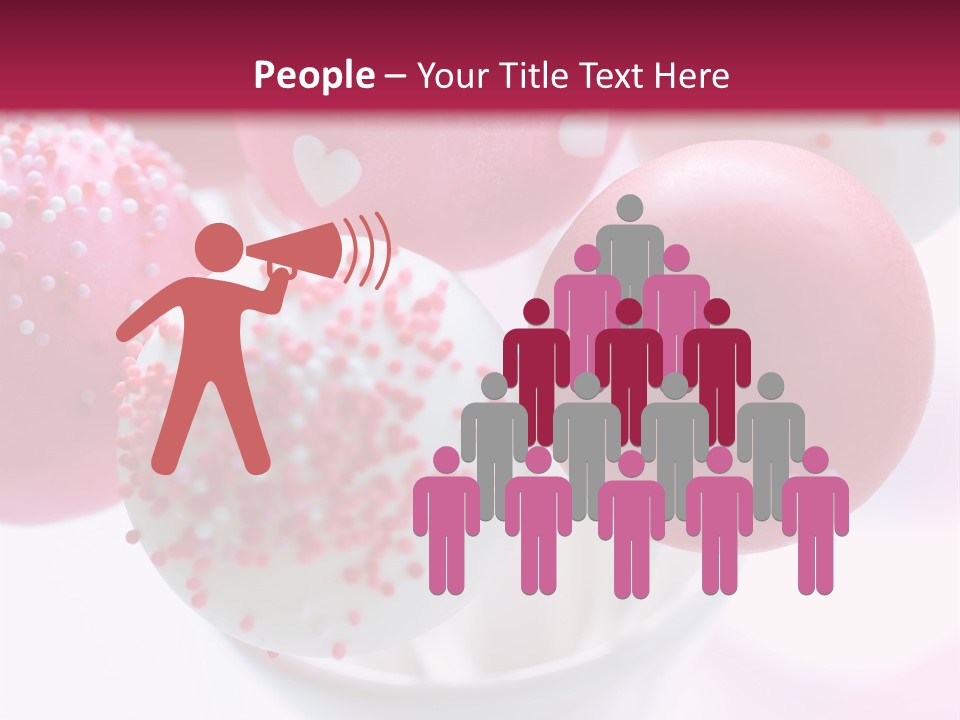 Valentine Heart Cake Pop PowerPoint Template