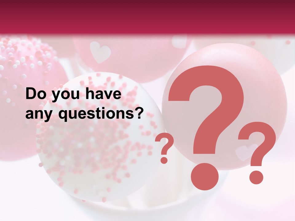 Valentine Heart Cake Pop PowerPoint Template
