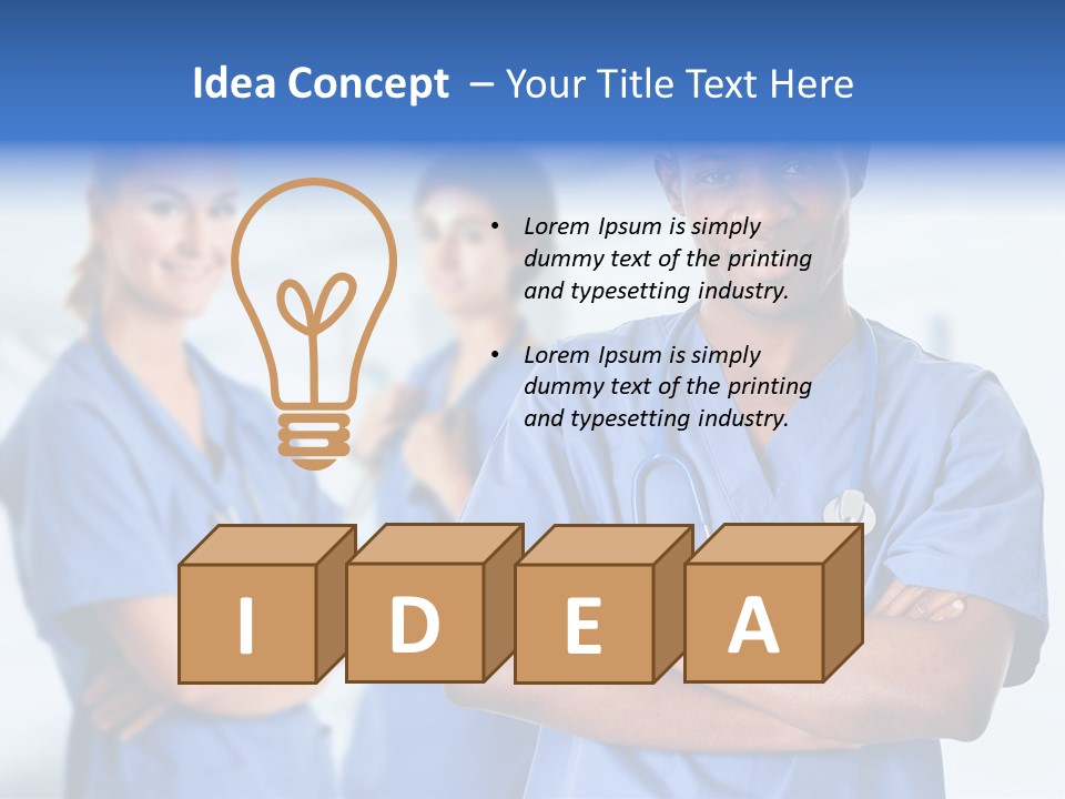Illness Group Team PowerPoint Template