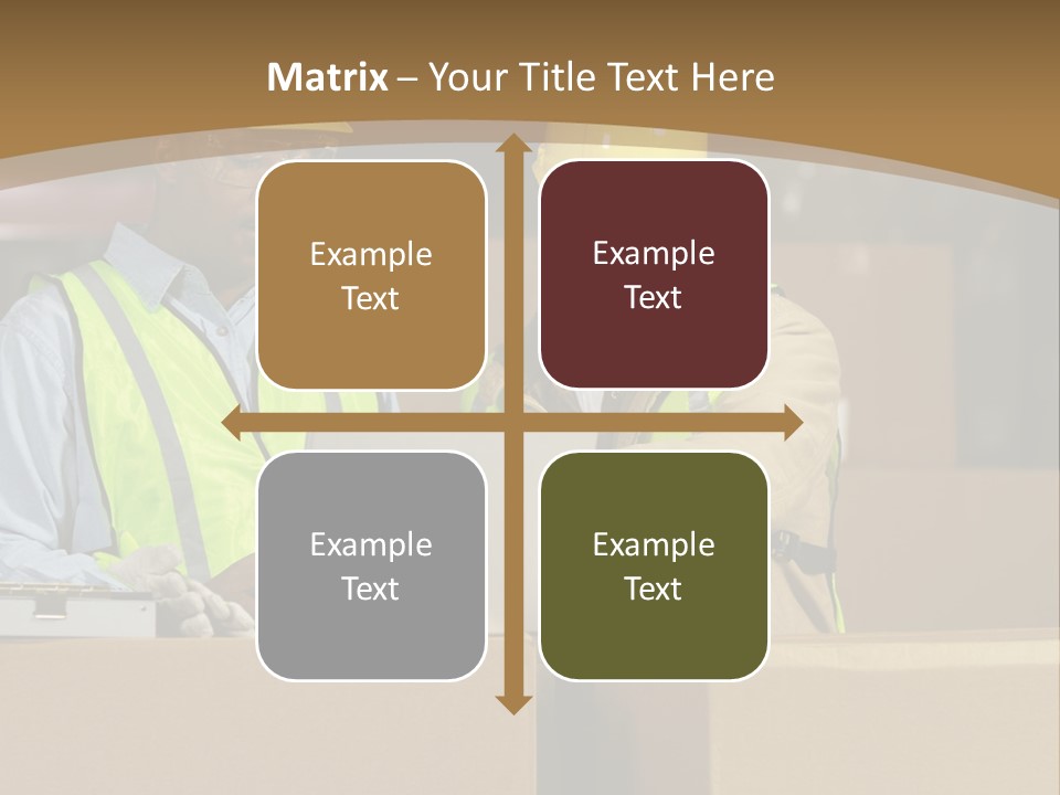 Two Men In Safety Vests Working On A Laptop PowerPoint Template
