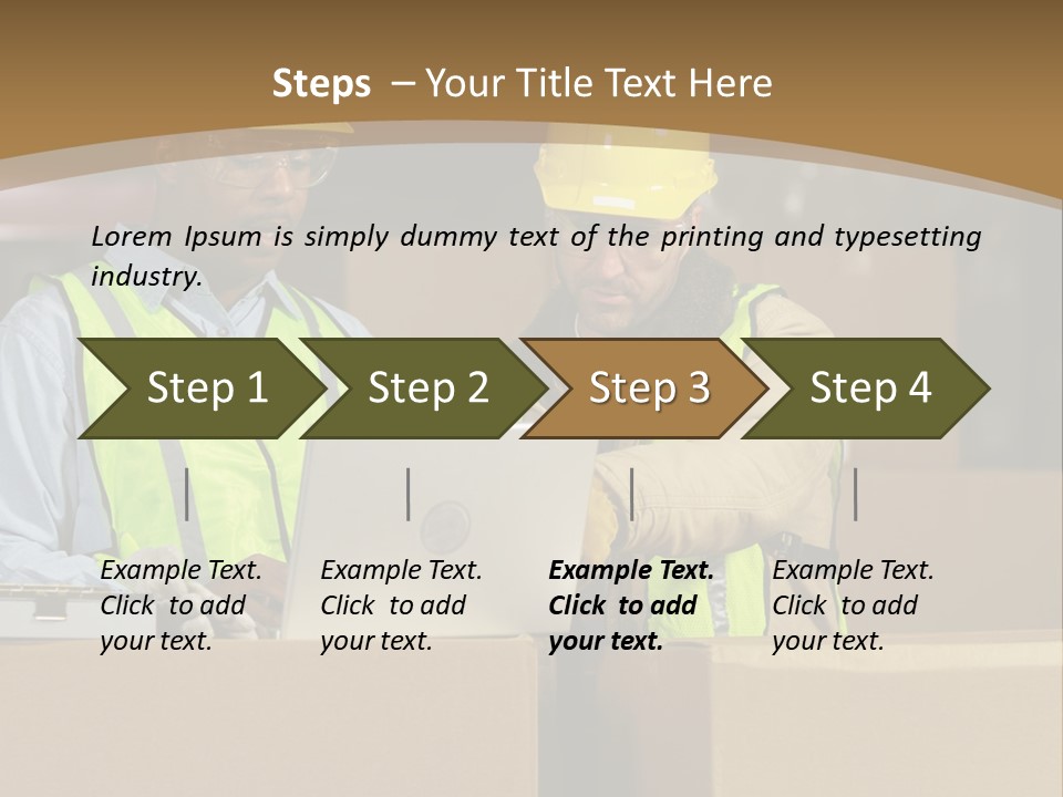 Two Men In Safety Vests Working On A Laptop PowerPoint Template