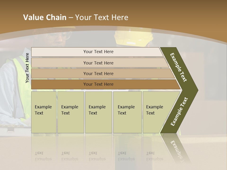 Two Men In Safety Vests Working On A Laptop PowerPoint Template