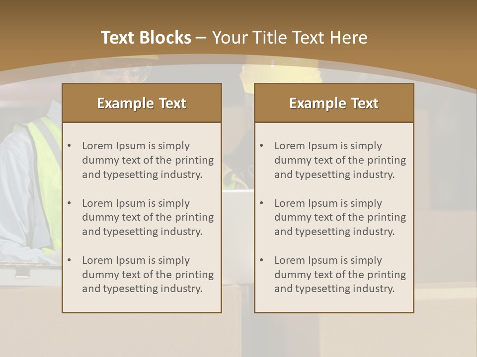 Two Men In Safety Vests Working On A Laptop PowerPoint Template