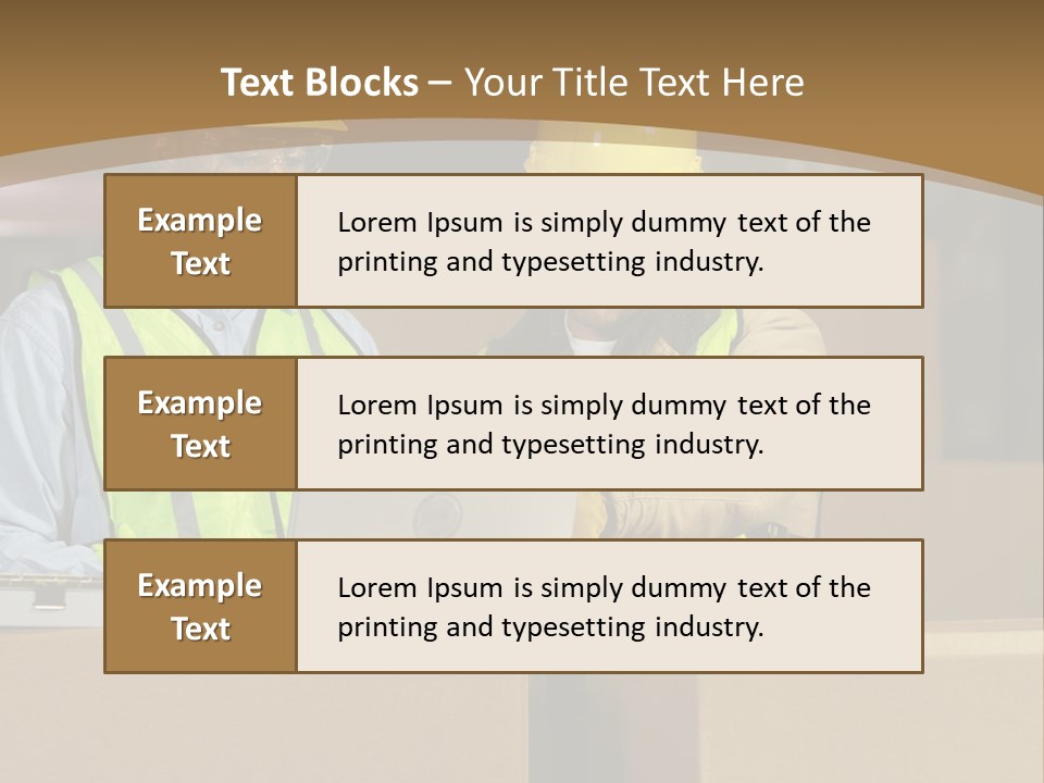 Two Men In Safety Vests Working On A Laptop PowerPoint Template