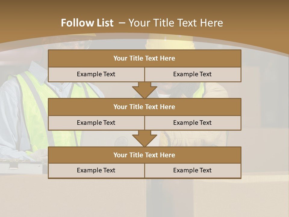 Two Men In Safety Vests Working On A Laptop PowerPoint Template