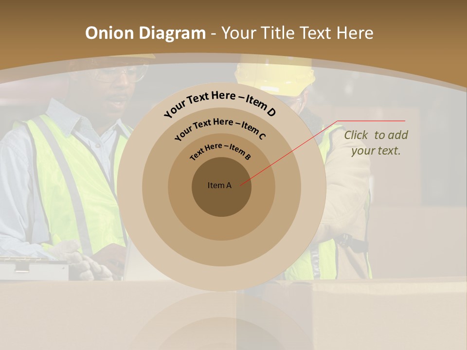 Two Men In Safety Vests Working On A Laptop PowerPoint Template