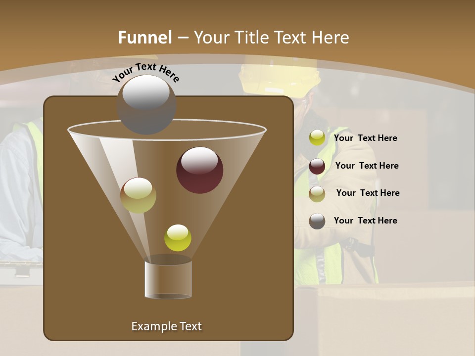 Two Men In Safety Vests Working On A Laptop PowerPoint Template
