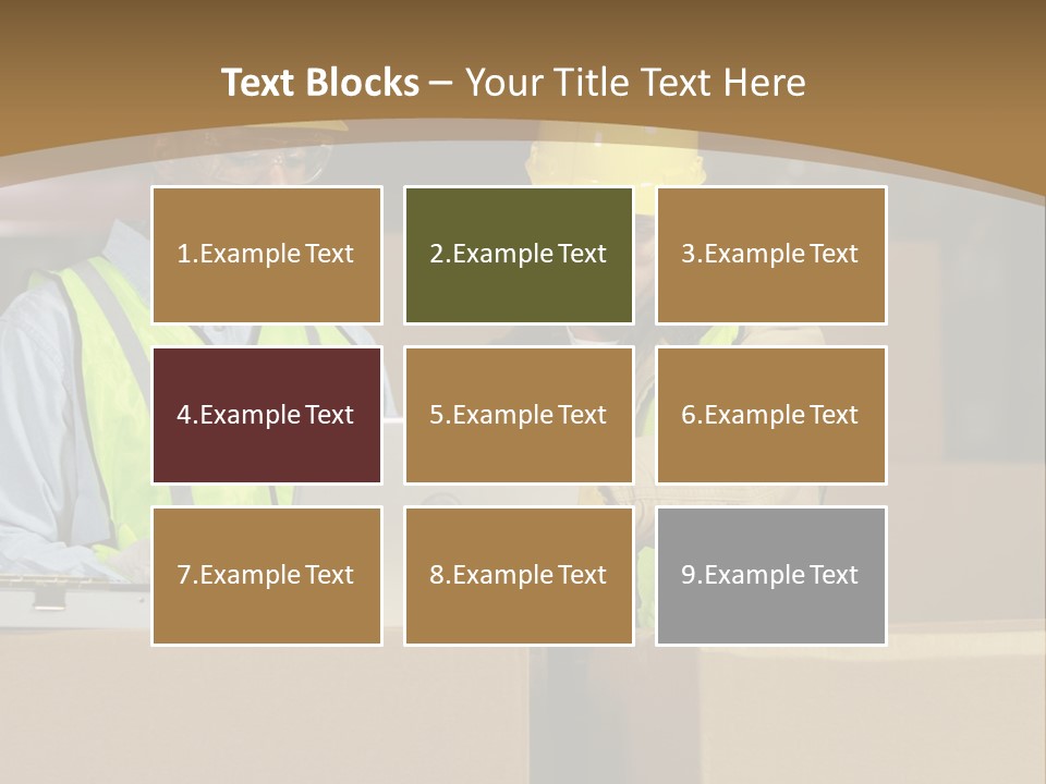 Two Men In Safety Vests Working On A Laptop PowerPoint Template