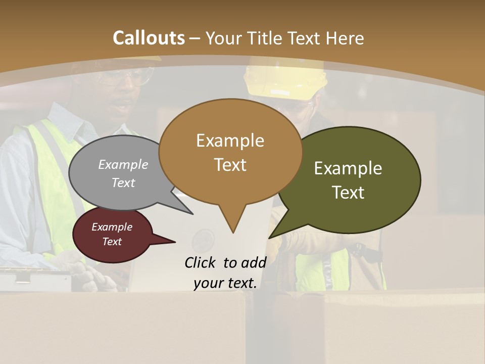 Two Men In Safety Vests Working On A Laptop PowerPoint Template