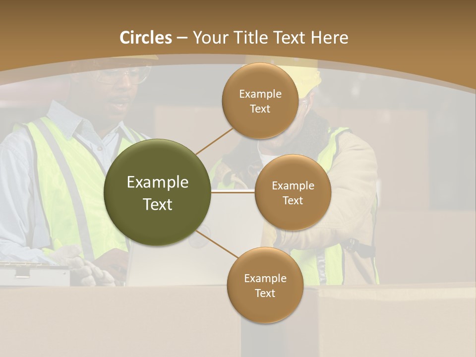 Two Men In Safety Vests Working On A Laptop PowerPoint Template