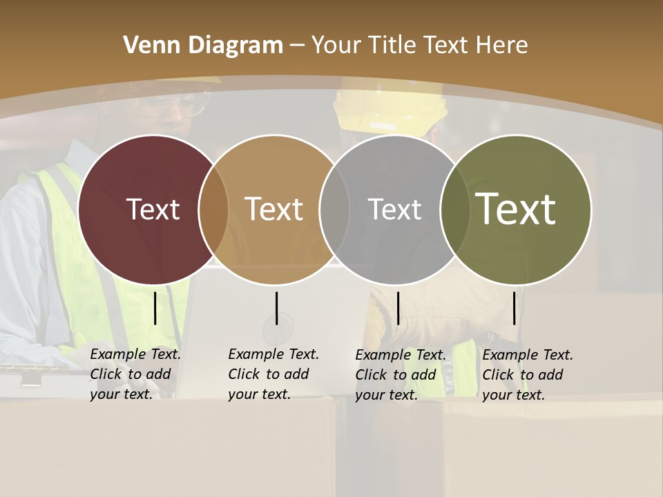Two Men In Safety Vests Working On A Laptop PowerPoint Template