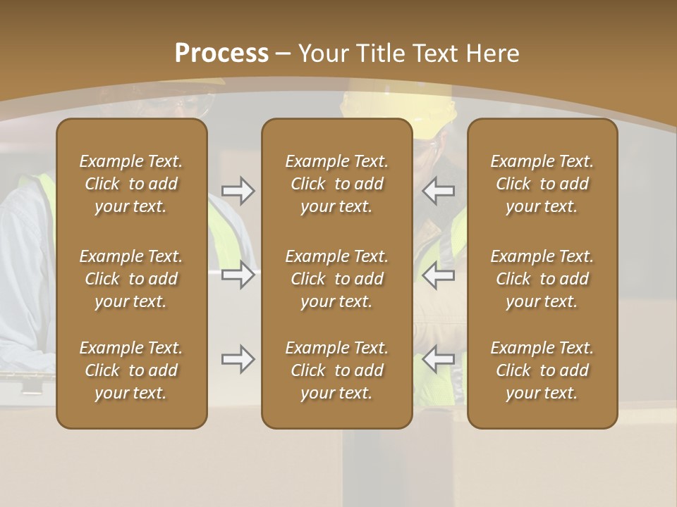 Two Men In Safety Vests Working On A Laptop PowerPoint Template