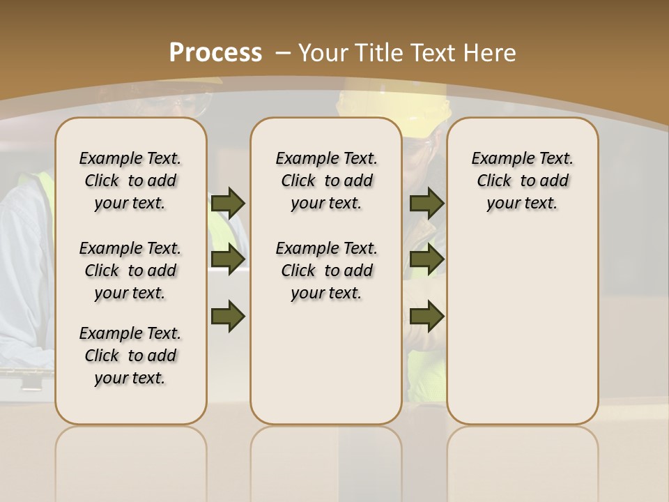 Two Men In Safety Vests Working On A Laptop PowerPoint Template