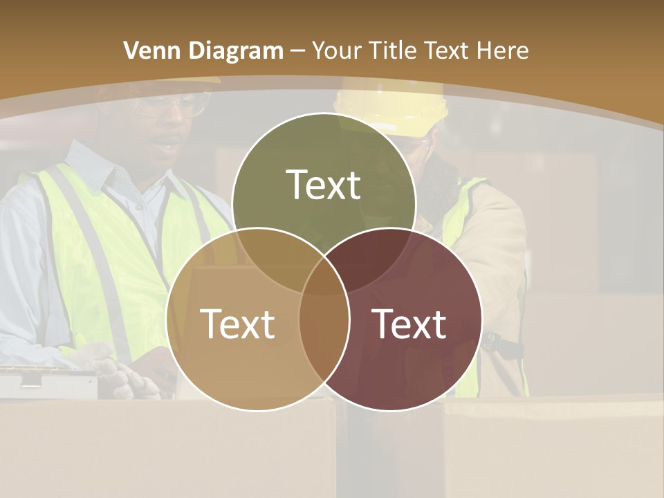 Two Men In Safety Vests Working On A Laptop PowerPoint Template