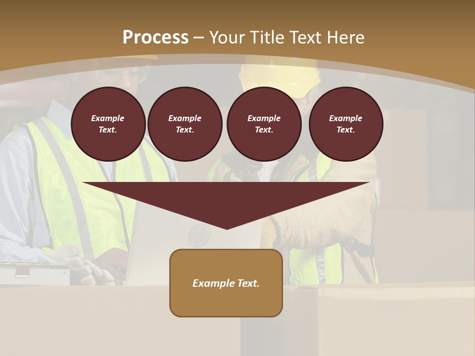 Two Men In Safety Vests Working On A Laptop PowerPoint Template