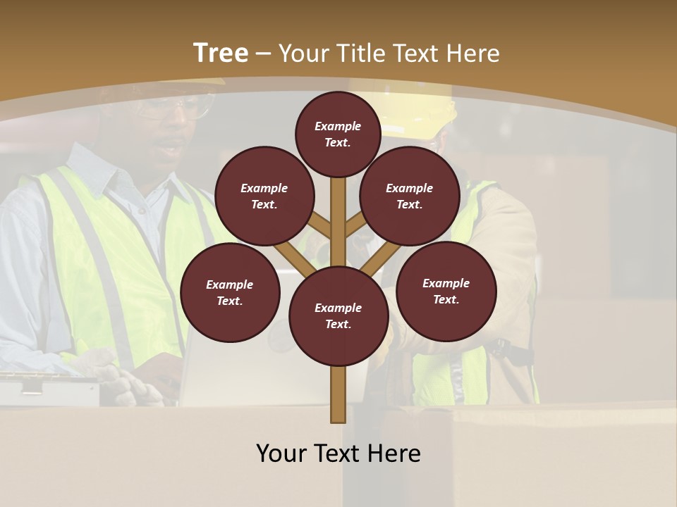 Two Men In Safety Vests Working On A Laptop PowerPoint Template