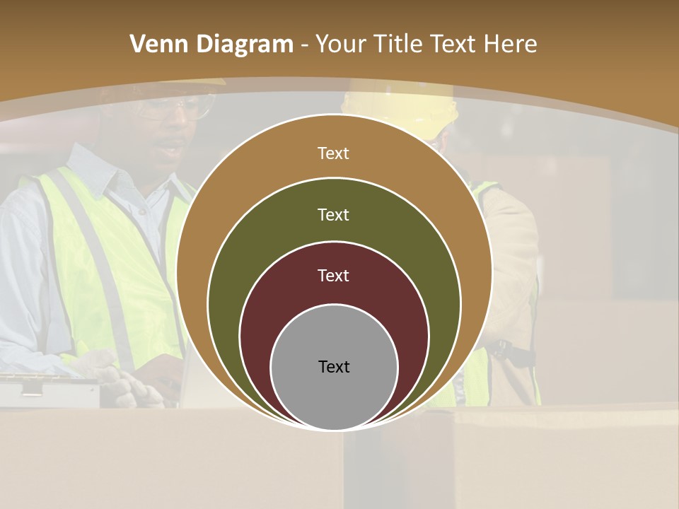 Two Men In Safety Vests Working On A Laptop PowerPoint Template