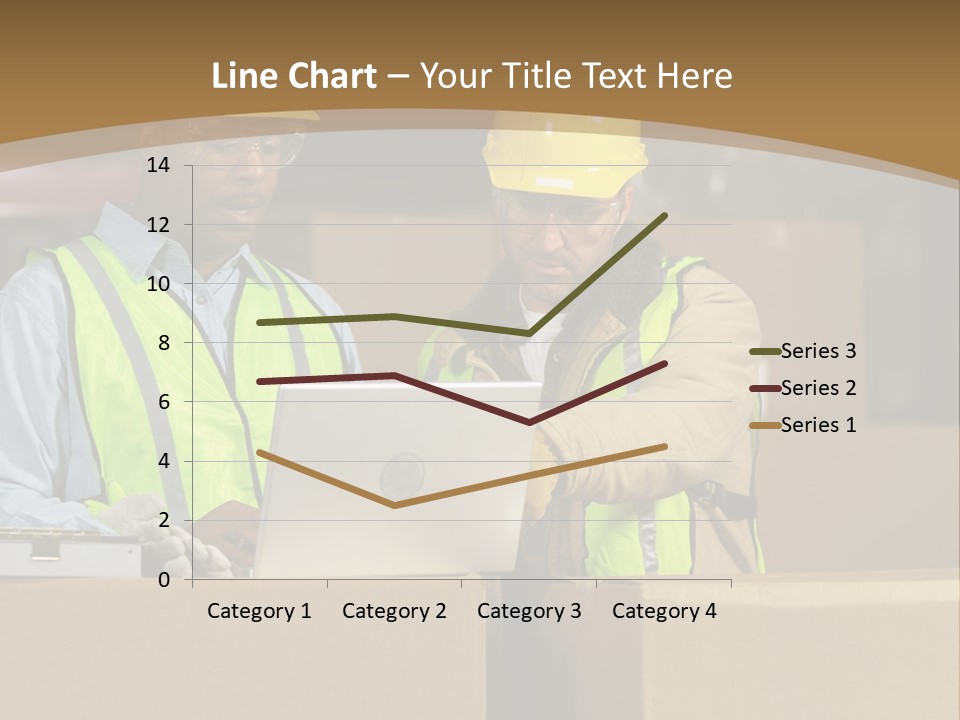 Two Men In Safety Vests Working On A Laptop PowerPoint Template
