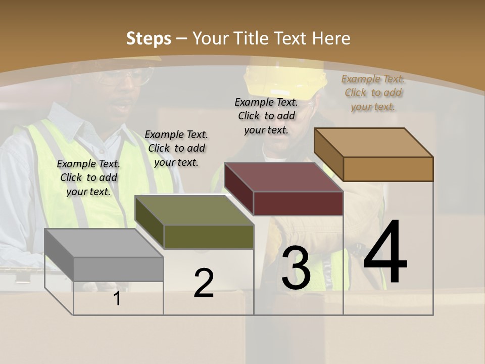 Two Men In Safety Vests Working On A Laptop PowerPoint Template