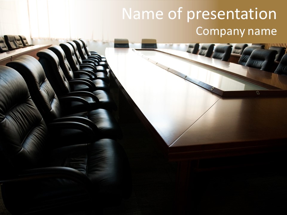 Meeting Curtain Group PowerPoint Template