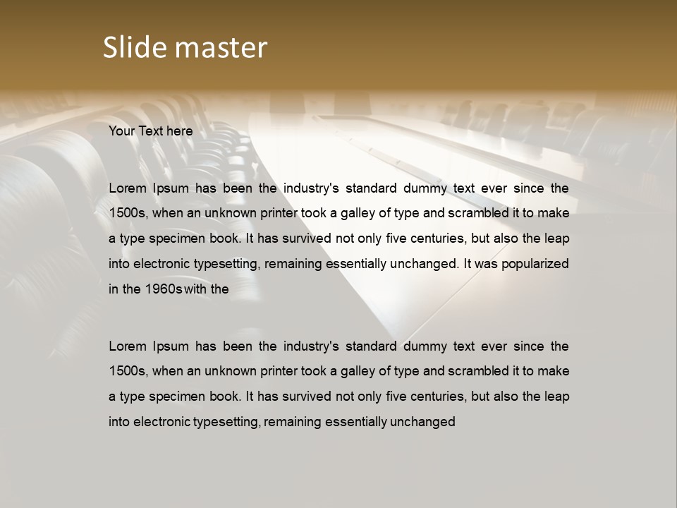 Meeting Curtain Group PowerPoint Template