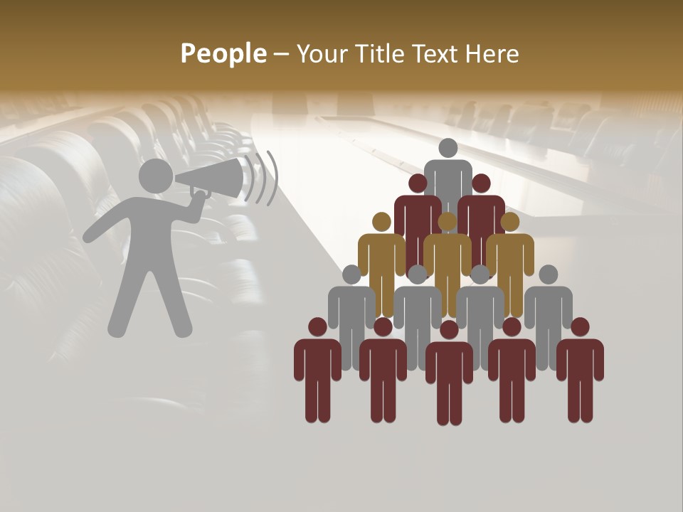 Meeting Curtain Group PowerPoint Template