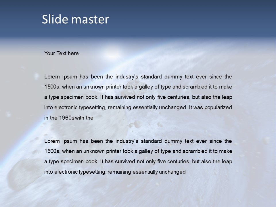 Meteorite Star Danger PowerPoint Template