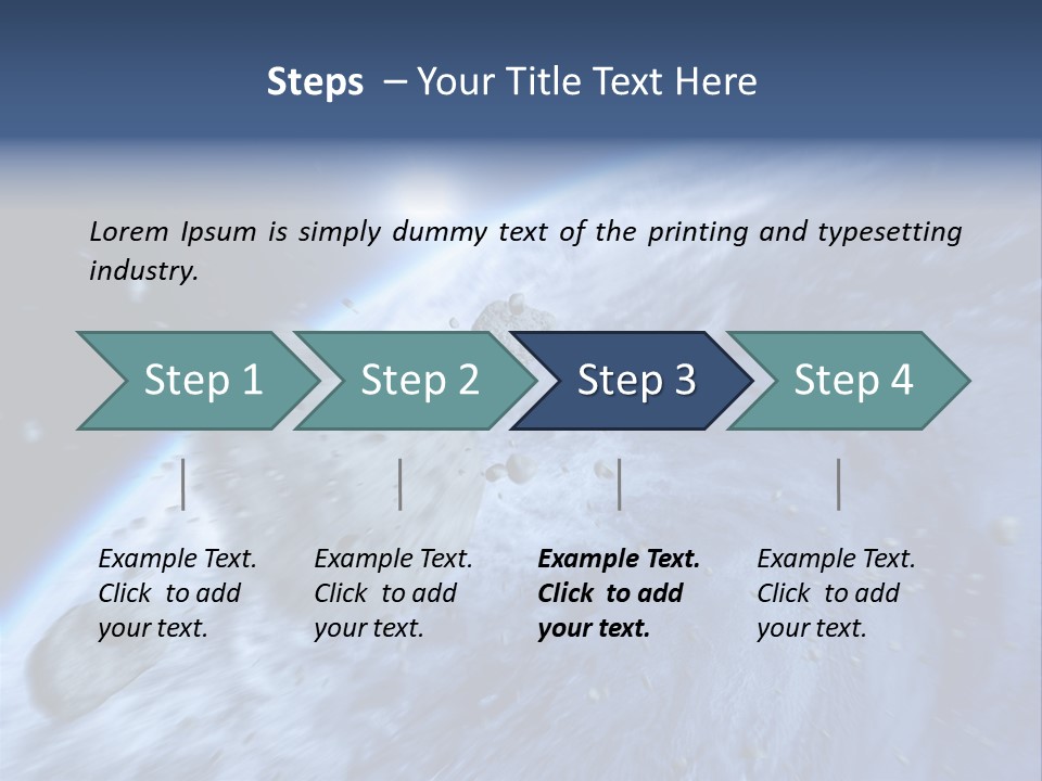 Meteorite Star Danger PowerPoint Template