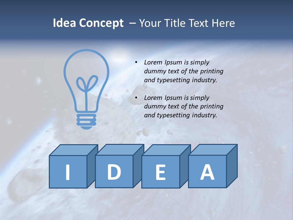 Meteorite Star Danger PowerPoint Template