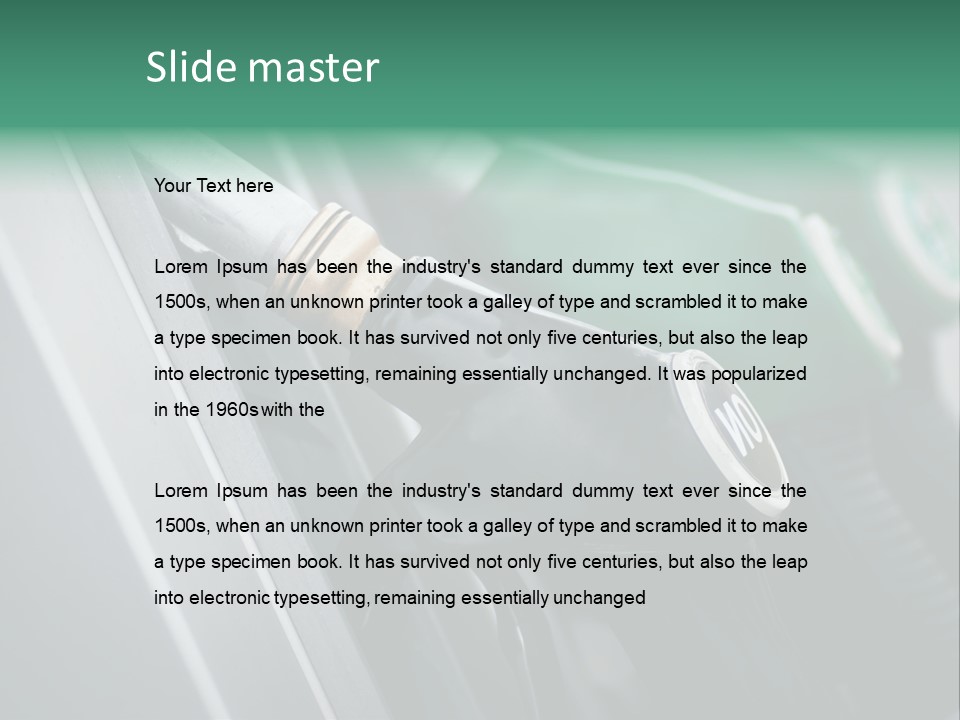 Diesel Shop Energy PowerPoint Template