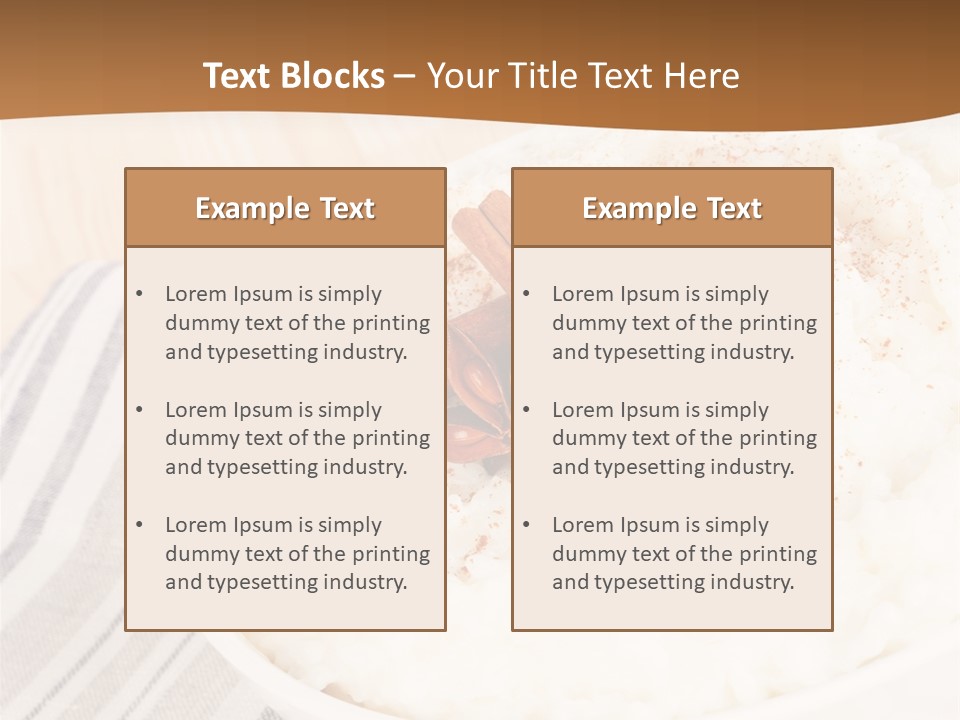 Bowl Creamy Gastronomy PowerPoint Template
