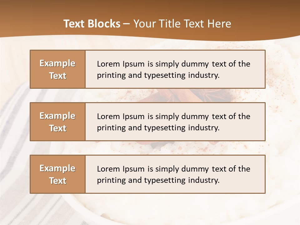 Bowl Creamy Gastronomy PowerPoint Template
