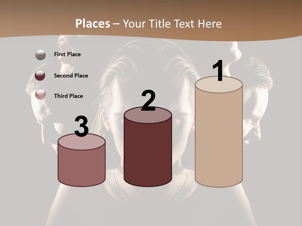 Mental Face Darkness PowerPoint Template
