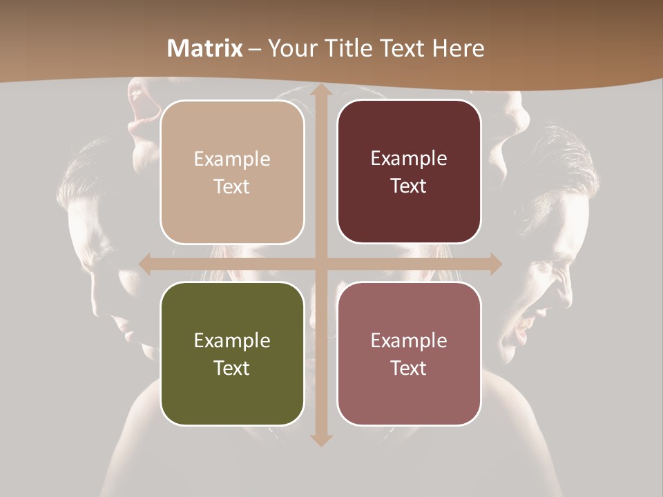 Mental Face Darkness PowerPoint Template