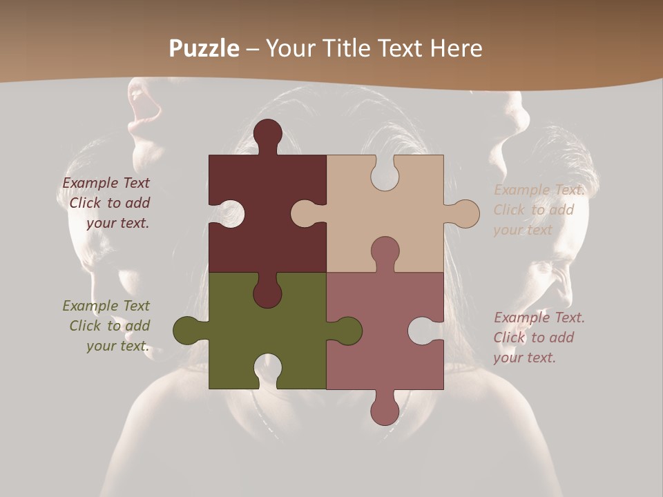 Mental Face Darkness PowerPoint Template