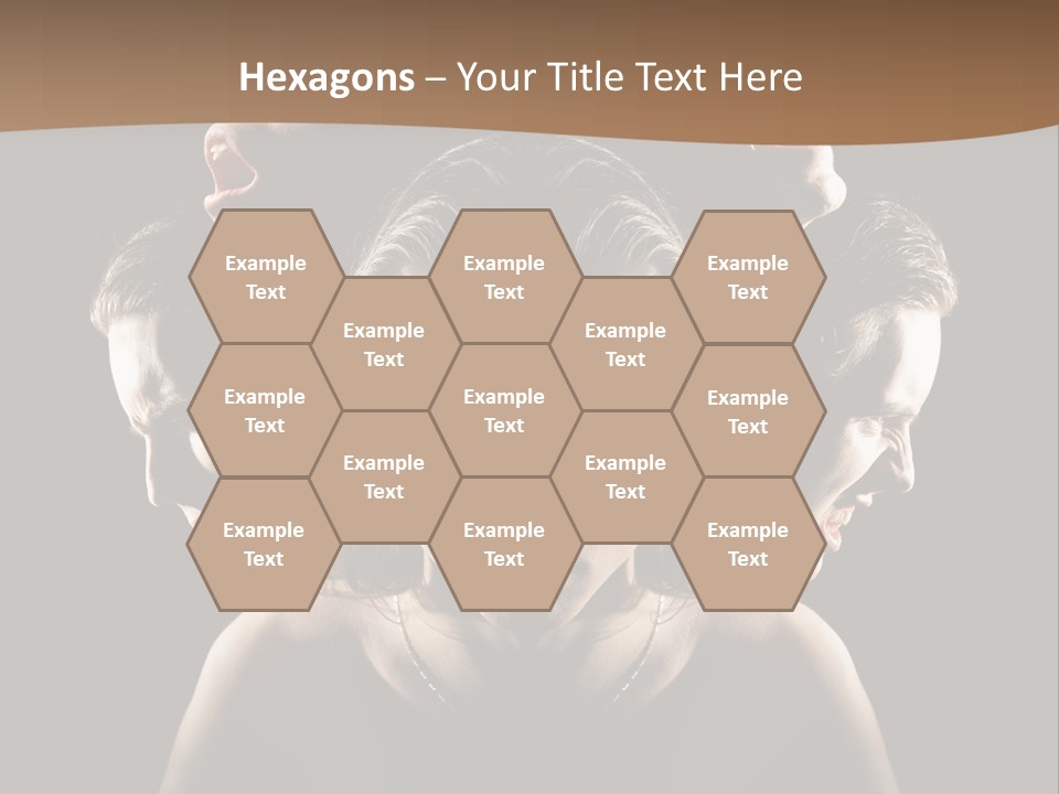 Mental Face Darkness PowerPoint Template