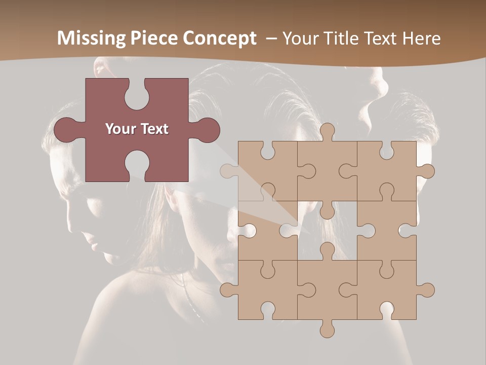 Mental Face Darkness PowerPoint Template