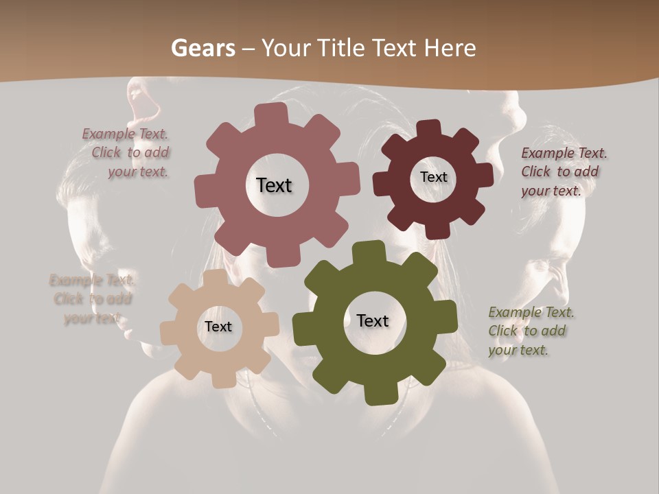 Mental Face Darkness PowerPoint Template