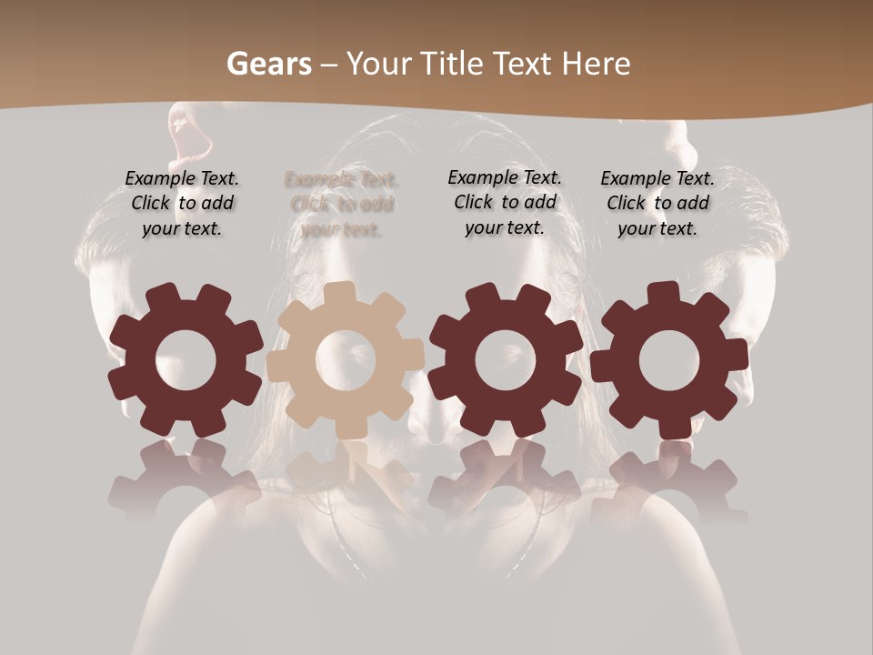 Mental Face Darkness PowerPoint Template