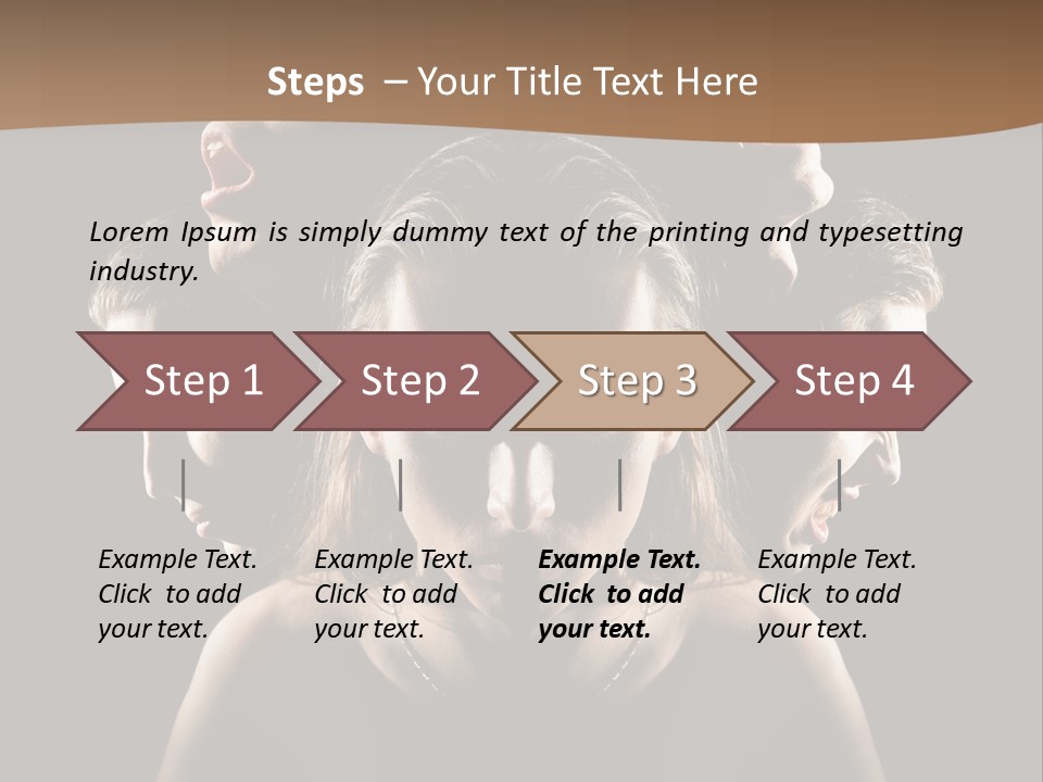 Mental Face Darkness PowerPoint Template
