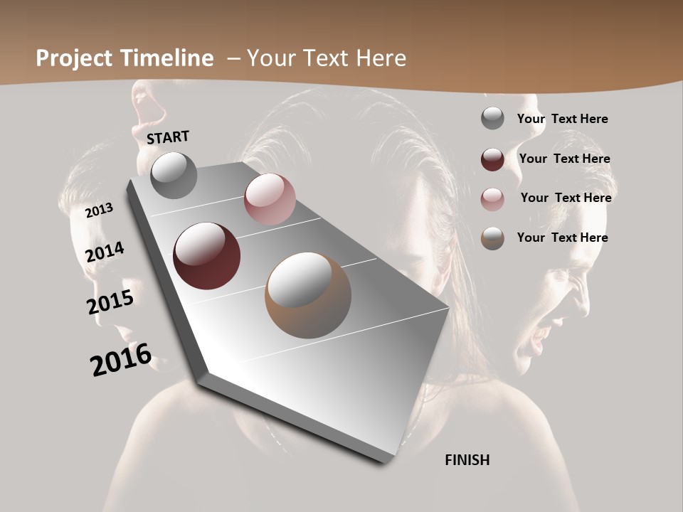 Mental Face Darkness PowerPoint Template