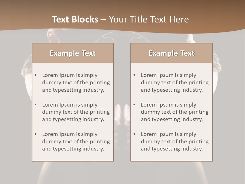 Mental Face Darkness PowerPoint Template